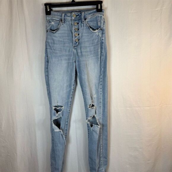 Abercrombie & Fitch Denim - Abercrombie & Fitch Jeans Womens Size 26 Blue Light Wash High Rise Skinny